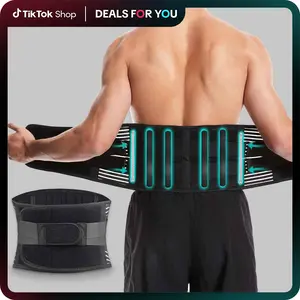 IYDOAMEA Back Brace With 6 Stays, Breathable Back Support Belt For Men/Women For Work, Anti-skid Lumbar Support Belt With 16-hole Mesh For Sciatica Adjustable Breathable Posture Correction Belt Slim Fit, Order A Size Up Outdoorfun dealsforyoudays