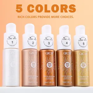 QICIY 3D Face Brightening Liquid: Waterproof & Sweatproof Bronzer | 12H Long-Lasting, Easy Application, Professional Contour