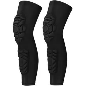 Knee Braces, [2 Pack] Double Crashproof Knee & Calf Pads, Thigh Compression Leg Sleeves Protection for Youth Adults Sports Football Basketball Volleyball Running Baseball etc