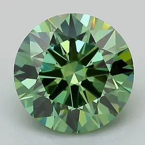 2.01 Carat Round Cut Fancy Green