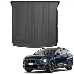 Garvee All Weather Cargo Liner Compatible With Chevrolet 2021 2022 2023 2024, TPE Heavy Duty Trunk Floor Mat With Non-Slip Backing, Cargo Trunk Liner & Rear Cargo Mat, Black