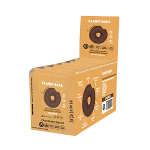 Chocolate Frosted Dark Chocolate Donuts Snack Dessert