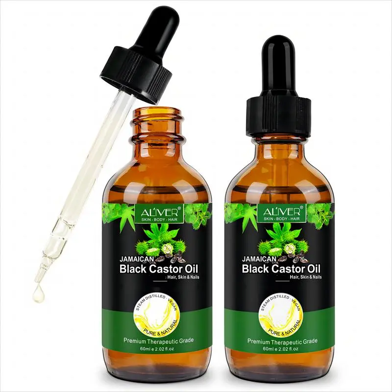 ALIVER Jamaican Black Castor Collagen Hair Growth Oil - 60ml Alcohol-Free Natural Haircare Treatment Serum (Sohochic Line) for Adults, Scalp Nourishment, Strengthening, Hydration, Aging Care, Shampoo & Conditioner Add-In, Hair Growth Oils