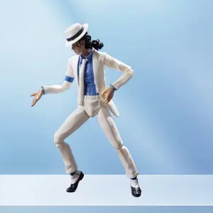 Michael Jackson Action Figure Movable Joints Changeable Face Hands Clothes Collectible Statue For Fans Halloween Christmas Gift