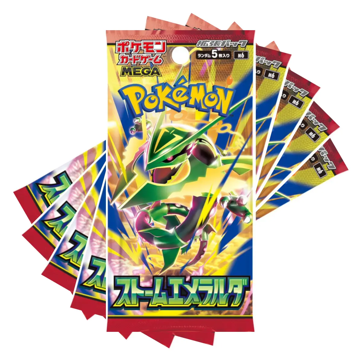 [JP] Pokémon Storm Emeralda M6 Booster Pack - Mega Series - Japanese - 5 PACK LOT