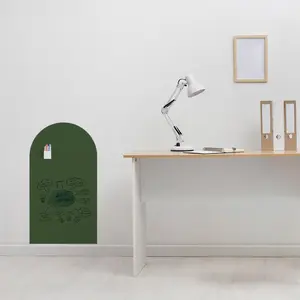 Magnetic Deep Decal Arch Chalkboard, Self-Adhesive Classroom & Blackboard, Magnetic Board for Whiteboard-Like Drawing, Easy Install