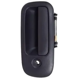 Exterior Door Handle, Front Left Driver Side, for 1996-2009 Chevy Express and GMC Savana 1500, 2500, 3500, 4500 Van, Replaces 79320, with Key Hole, Textured Black