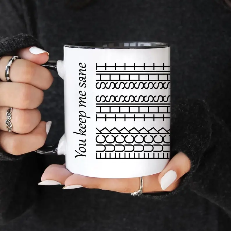 [Sale off up to 50%] "You Keep Me Sane" Accent Mug, Fuck This Shit Hidden Swear Message Mug, Funny Gift for Coworker, Office Gift for Bestie, Sarcastic