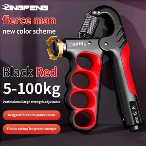 11.02-220 Pound Counting Grip, Arm Strength Fitness Equipment, Wrist Trainer, Five Finger Grip Enhancer, Hand Grip Strengthener