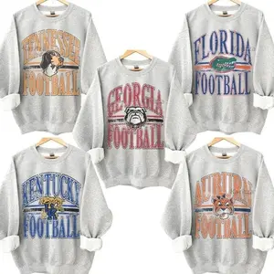 Vintage College Football Sweatshirt, Ash Grey Game Day Pullover, All Team Football Shirt, Hometown Football Fan Gift, Retro Sports Crewneck