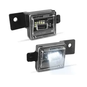 LED License Plate Light Assembly for 2014-2022 Chevy Silverado GMC Sierra 1500 2500HD 3500HD 2015-2022 Colorado Canyon 2Pcs 6000K Diamond White Rear Tag Lamps IP67 Waterproof Plug and Play