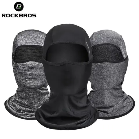ROCKBROS Unisex Solid Pattern Multifunctional Outdoor Headwear - Rayon Silk Cooling Breathable Sun Hat, Moisture Wicking UV Protection Sweat-Absorbent Sports Outdoor Hat, Running Cycling Bandana Face Mask Scarf