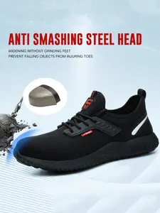 Safety Shoes Men Women Lightweight Rubber Safety Basketball Work Shoe Safety Toe
