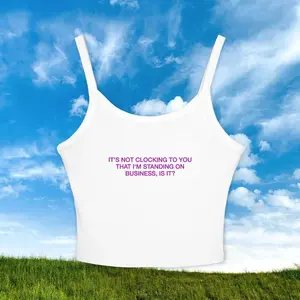 Bieber Cropped Tank Standing On Business Bieber Tank Top Purple