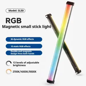NEEWER Basics 21" Magnetic RGB Light Wand, CRI95 Dimmable 14W LED Handheld Video Tube Lighting Stick with 51 RGB Modes