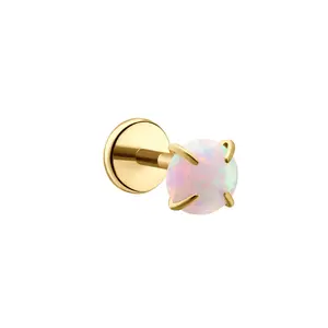 Opal 4mm Flat Back Stud