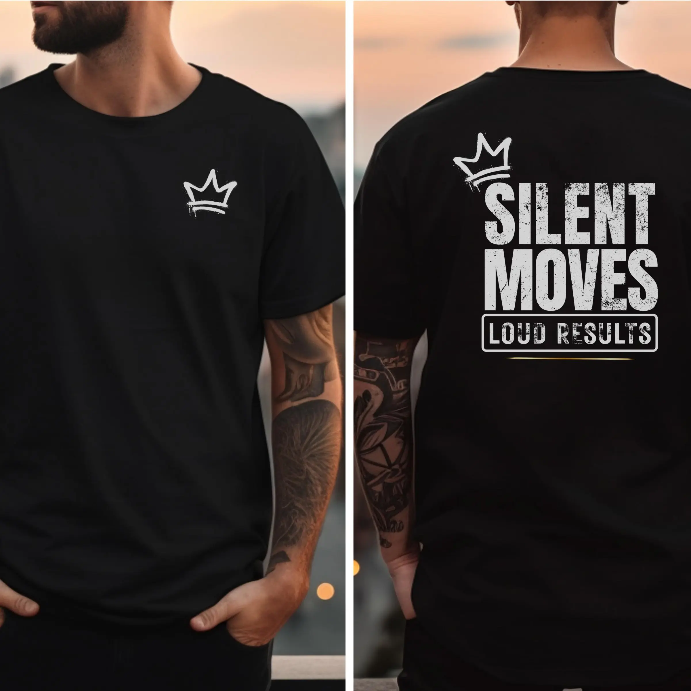 Silent Moves • Loud Results Men's Graphic Tee