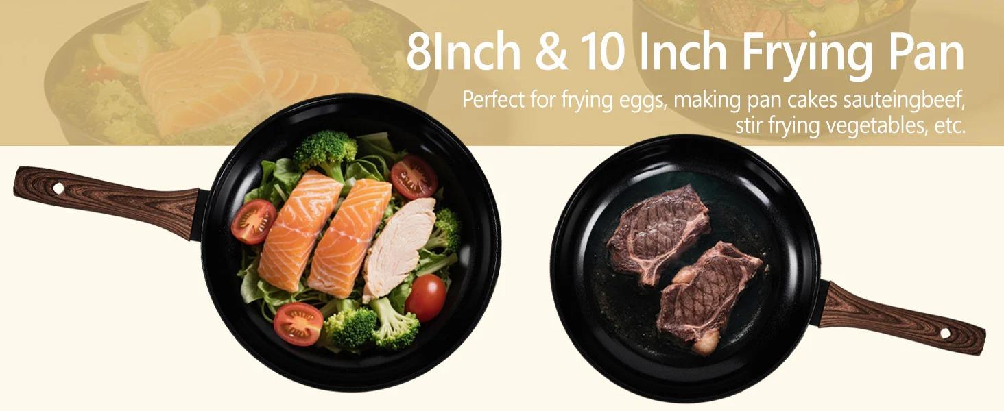 [FLASH SALE] ROVSUN 17 Pcs Nonstick Pots and Pans Set Black