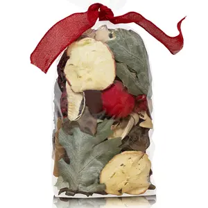 Qingbei Rina Christmas Potpourri Bags, Apple Scented Potpourri Bowl Filler, Red Decorative Potpourri Dried Flowers,Home Fragrance Sachet,Winter Vase Fillers,Holiday Bathroom Decor(20oz)