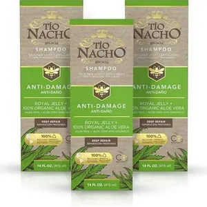 Tio Nacho Shampoo- Organic Aloe Vera Deep Repair, 3 Pack, Paraben Free, Silicone Free, for Dry Damaged Frizzy Hair, Haircare, 14 Oz - 3 Pack