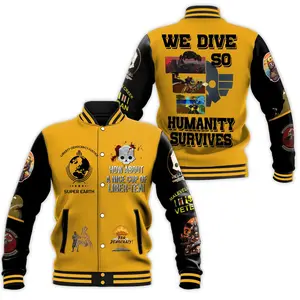 Helldivers 2 Varsity Jacket, Sci Fi Racing Graphic Design, Gamer Streetwear Style, Trendy Unisex Casual Outfit Gift