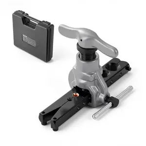 VEVOR Flaring Tool HVAC, 45 Eccentric Single Flaring Tool for 3/16 - 3/4 Copper Aluminum Tubes, Copper Pipe Flare Tool Kit for Refrigeration Air Conditioner Repair - Toolbox Included