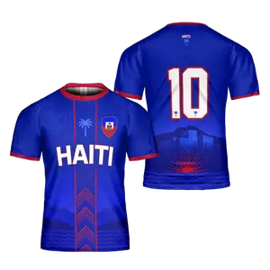 Personalized Haiti Soccer Jersey Custom Name Number Tee, Haitian Flag Football Fan Shirt T shirt, Polo shirt, Unisex S-5XL JARN Sports Apparel Sports Wear