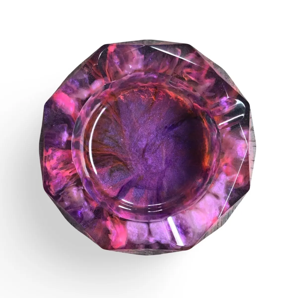 Mudita sunset Resin Ashtray - 4x4x1 Inches - Lighter- Accessories-trinkets. Resin Bloom Ornaments Ashtray Trays Colorful resina shtray