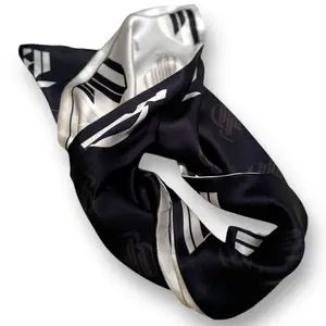 RD Silk Bandana - IVORY/BLACK