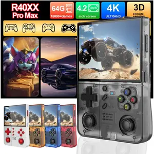 Christmas gift this for gaming fans! R40XXPro Max Handheld Gaming Console, Dual Joystick + Online Function, 4.2 Inch IPS OCA Full Lamination HD MIPI Screen, Dual Joystick Control, WiFi Online Multiplayer, Remote Upgrade, Retro Arcade Style