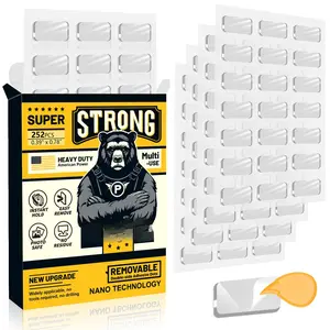 Large Mounting Putty No  Double Sided Tape Glue Adhesive Dots Clear Museum Sticky Tack Picture Hanging Strips Fixed Posters Decor Art Craft Party 0.39 X 0.78 In (252 Pcs)