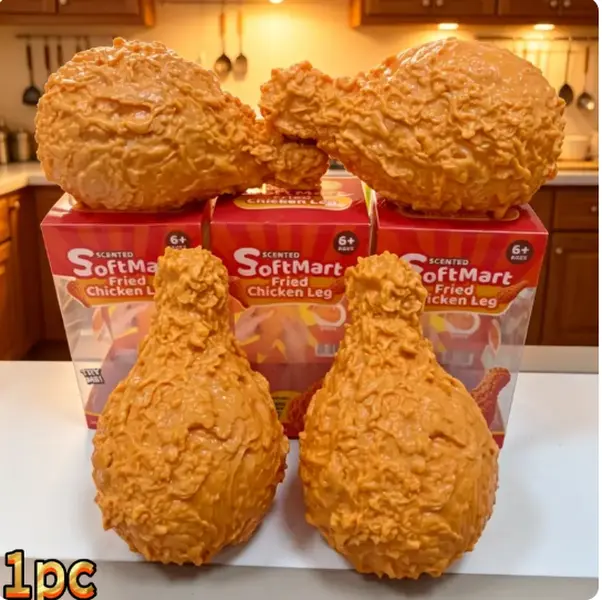 Giant Fried Chicken Leg Stress Relief Toy, Slow Rebound Sensory Squeeze Toy, Fun Party Gift, Novelty Desk Stress Reliever, Squishy Fidgets
