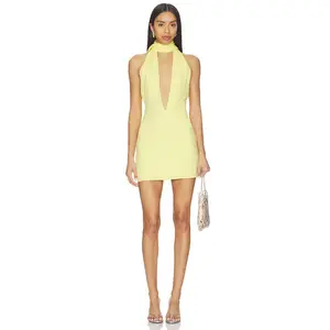 NBD Phoebe Mini Dress in Pastel Yellow