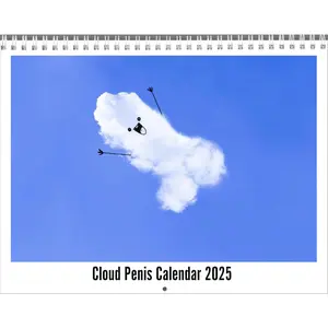 Dick Cloud 2025 Wall Calendar, Funny Wall Art, Funny Calendar, Funny Penis Gift, White Elephant Gifts, Secret Santa