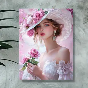 Amazing Blue Rose Canvas Art - Framed Fantasy Flower Painting, Suitable for Living Room Decoration, Perfect for Anniversaries, Christmas, and Valentine's Day, Ideal for Room Decoration, Wall Art Decorative Poster