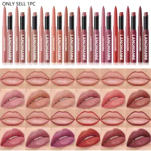 2-pack Combination Set with Slanted Mouth Rotating Matte Red Mouth, Easy To Apply, Natural Makeup Effect for Daily Use Beauty Lipstick