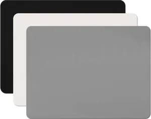 3Pack Silicone Sheet for Crafts, Resin Jewelry Casting Molds Mat, Food Grade Silicone Placemat, Multipurpose Table Protector, Nonstick Nonskid Heat-Resistant, Black&Gray&Beige (15.7x11.8inch)