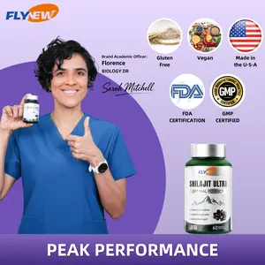 FLYNEW Optimal Potency | Shilajit Ultra | Adaptogen Energy Stamina Immune Antioxidants | Made in USA | 60 Capsules