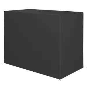 3-Seater Patio Swing Cover, 600D Oxford Outdoor Swing Chair Cover with Rain Protection, Waterproof & Anti-UV Features, Dark Gray