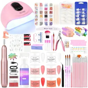 Acrylic Nail Kit with Drill & U V Light - Complete Starter Set for Beginners With Everything