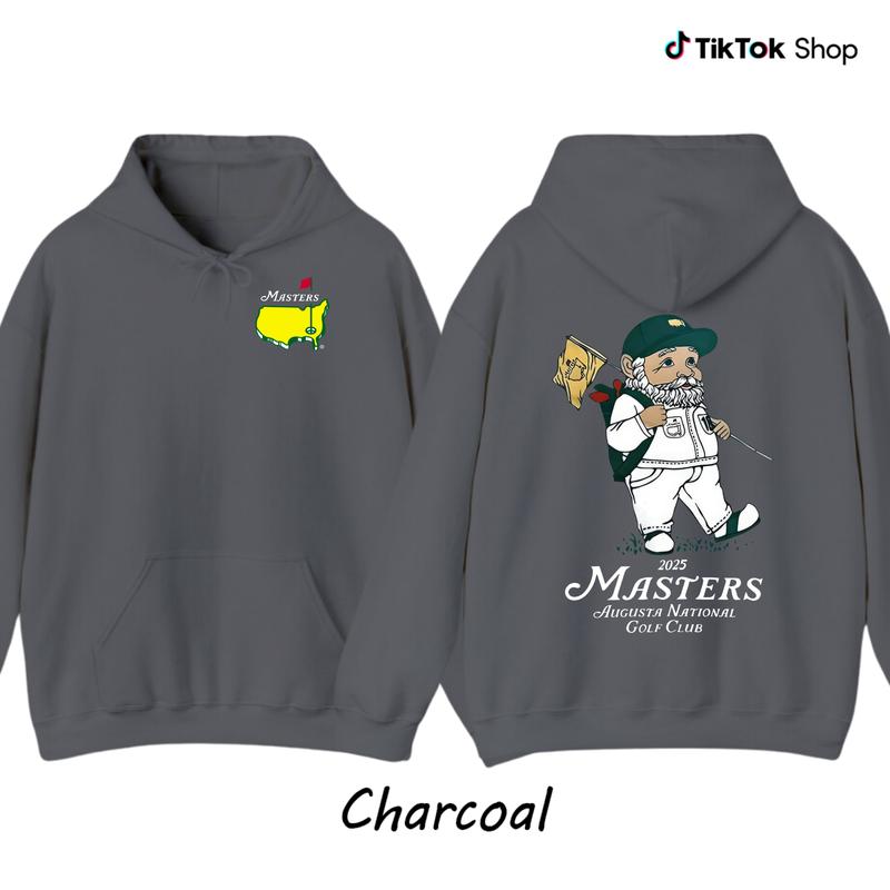 Masters 2025 Augusta National Golf Club Hoodie For Men For Women, Funny Gnome Graphic Pullover, Premium Cotton Fleece, Unisex Sportswear Gift