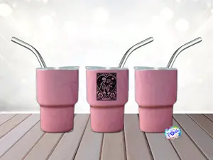 The Lovers Funny Tarot Insulated 3 oz Tumbler Shot Glass Stainless Steel Drinkware with Lid & Straw for Hot or Cold Espresso