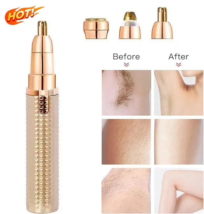 Women's 3-in-1 Multifunctional Electric Eyebrow Trimmer - Portable Smoothing Facial Hair Remover for Face, At-Home Brows, Underarms, Adults, Gentle At-Home Grooming Appliance
