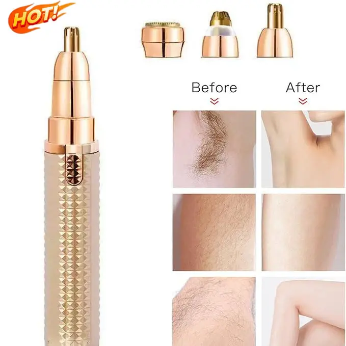 Women's 3-in-1 Electric Grooming Tool - Effective and Precise Trimming Eye Brow Trimmer, Face Hair Remover, Full-Face Coverage Body Shaver, All-Body Control, Portable Daily Care (1 Piece)