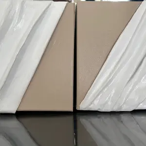 Pair of fabric textured wall art