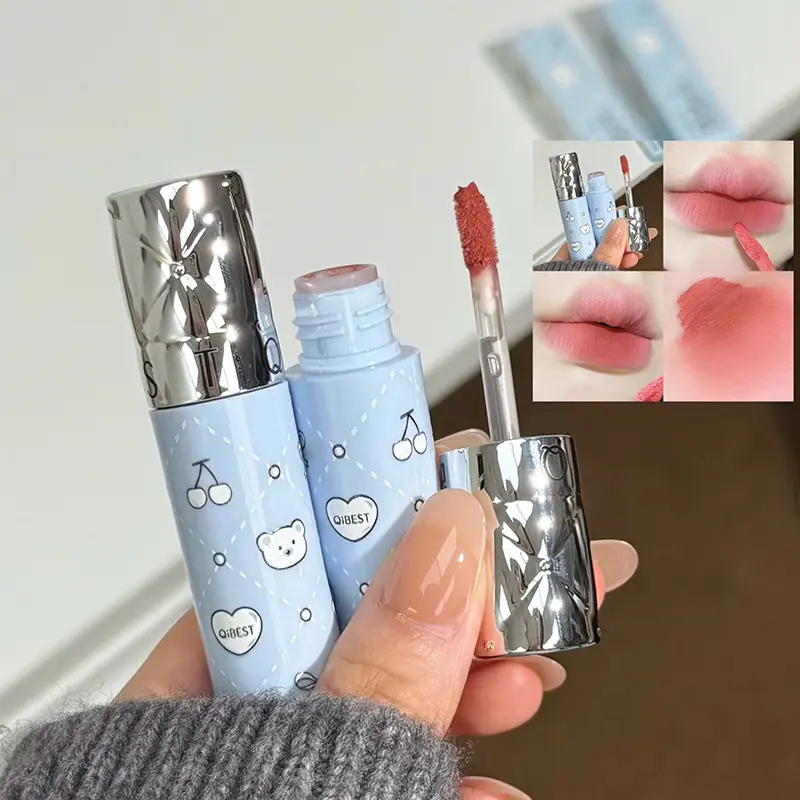 Soft Cute Bear Matte Lip Mud for Subtle Tones, Low Saturation Lipstick for Brightening Effects, Perfect for Daily Wear, Beauty Lipstick, Long Lasting Tint, Matte Lip Tint