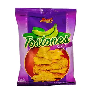 Bemar Tostones Garlic – Fried Plantain Chips with Garlic Flavor – 3 oz