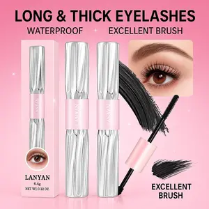 Waterproof, Quick-Drying, Curling and Volumizing Mascara – Upgraded Version with a Steel Tube Lash Base, Long-Lasting, Smudge-Proof, Clump-Resistant, and Non-Smudging, Creating Long, Thick, and Voluminous Lashes