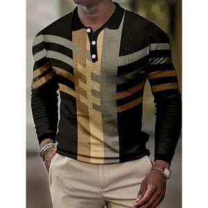 Men's Fashion Casual Sweatshirt - Easy to Care For, Clothing Material - Stylish Buttoned Polo Collar, Suitable for Casual Wear All Season