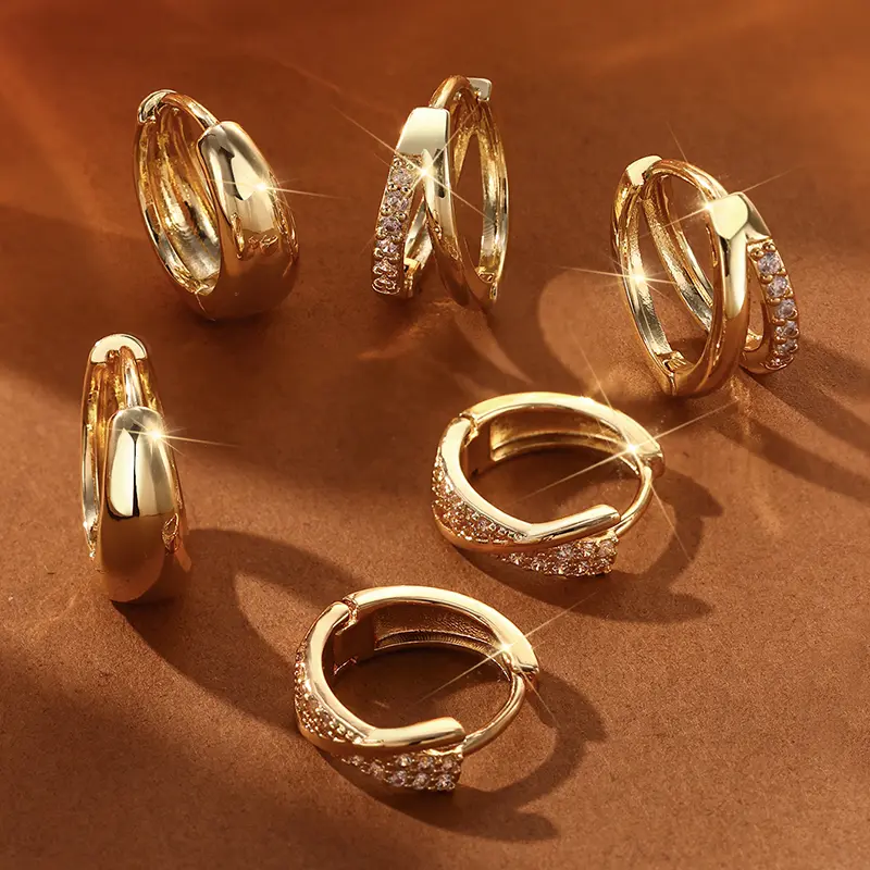 3-pair earrings set, New Fashion Earrings，earring for women，accessories for women，casual and fashionable jewelry, Mother's Day and Valentine's Day gifts, Alt Aesthetic Jewelry,  jewelry gifts for her,14k gold-plated